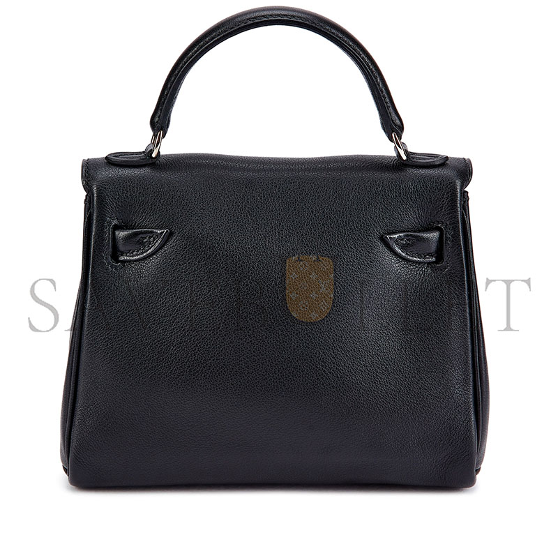 HERMÈS MASTER LIMITED EDITION BLACK AND CHOCOLAT GULLIVER QUELLE IDOLE KELLY DOLL PALLADIUM HARDWARE 2000 (16*12*7cm) 